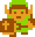 Link's sprite from The Legend of Zelda