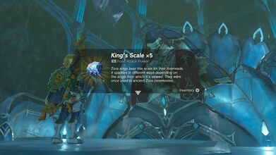 King Dorephan giving Link King's Scales
