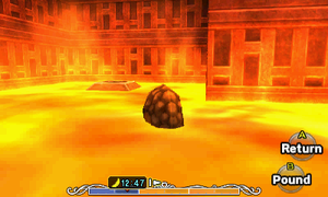 Stray Fairy #6a - Goron Pound the floor and then quickly roll through the room to step on the switch on the other side.