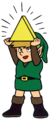 Link holding a Triforce Shard