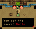 Link receiving the Noble Sword in Oracle of Ages