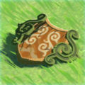 Breath of the Wild Hyrule Compendium picture of a Forest Dweller's Shield.