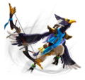 Key art of Revali with the Great Eagle Bow from Age of Calamity.