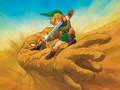 Link fighting a Geldman. (Game Boy Advance Re-Release)