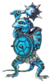 Blue Lizalfos official artwork from The Adventure of Link.