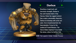 Darbus trophy with text from Super Smash Bros. Brawl: Randomly obtained.