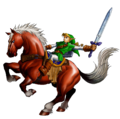 Adult Link on Epona from Ocarina of Time