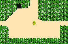 The famous first screen of the original Legend of Zelda, kickstarting our instinct to explore.