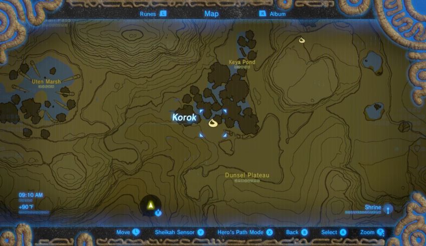 Korok Seed #17: Found at the peak of Mount Dunsel, you will see some sparkl...