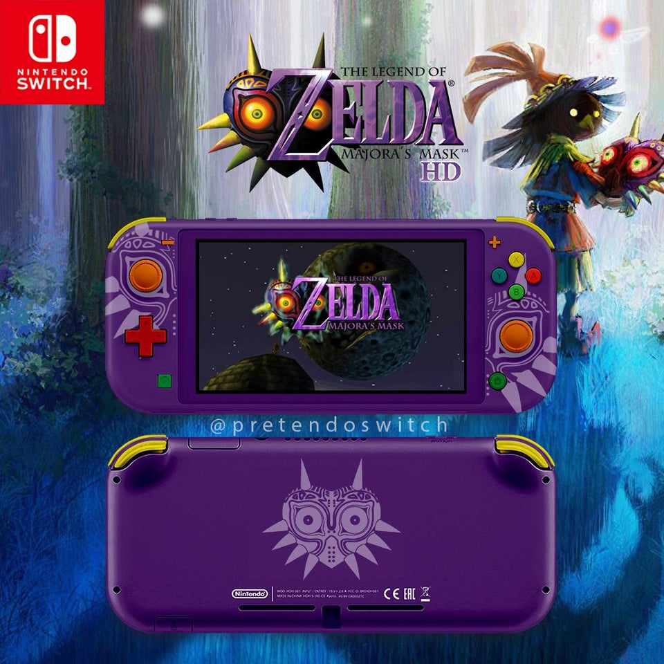 de hane Rendition Check Out This Fan-Made Concept For a Majora's Mask-Themed Switch Lite! -  Zelda Dungeon