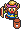 Sprite of Link using the Magic Hammer from A Link to the Past