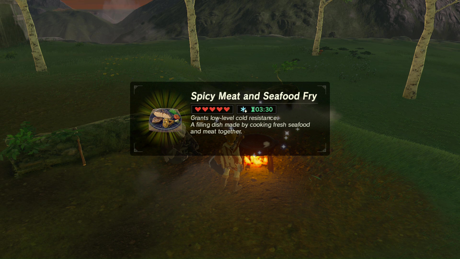 Breath of the wild spicy meat and seafood