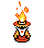 Fire Wizzrobe sprite from The Minish Cap