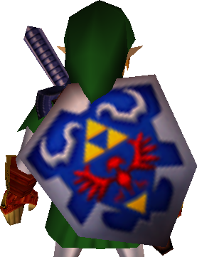 File:Hylian Shield on Link - OOT64.png