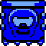 Blue Spiked Thwomp sprite from Oracle of Seasons and Oracle of Ages