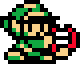 Link sprite with the Harp of Ages from Oracle of Ages