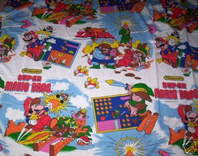 File:The Legend of Zelda & Super Mario Bros. Twin Bed Set1.jpg