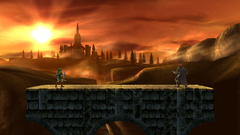 Bridge of Eldin Omega Form stage from Super Smash Bros. for Wii U