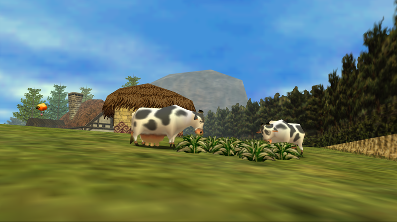 File:Majora Cows - Romani Ranch - Two cows ext Day 1 - MM64.png