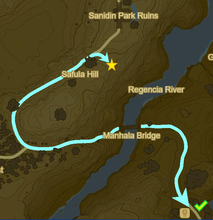 Route for the White Horse between Safula Hill and the Outskirt Stable