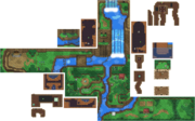 A Map of Lake Hylia in Four Swords Adventures.