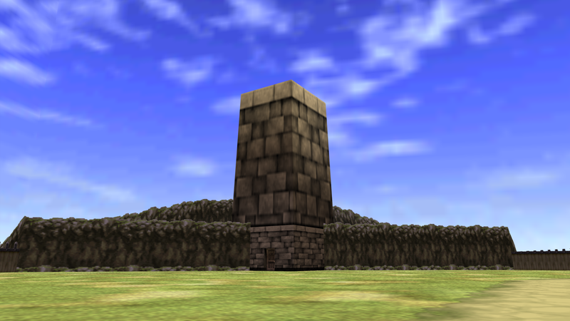 File:Ocarina cows - Lon Lon Ranch silo ext - OOT64.png