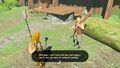 Link talking to Karson in Tears of the Kingdom