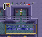 Zelda thanks Link for opening her cell early in A Link to the Past