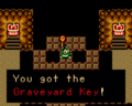 Link acquiring the Graveyard Key in Oracle of Ages.