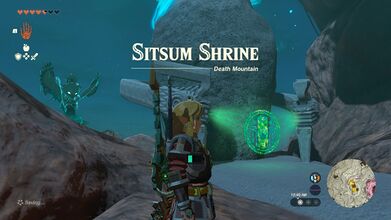 Link reaching the Sitsum Shrine