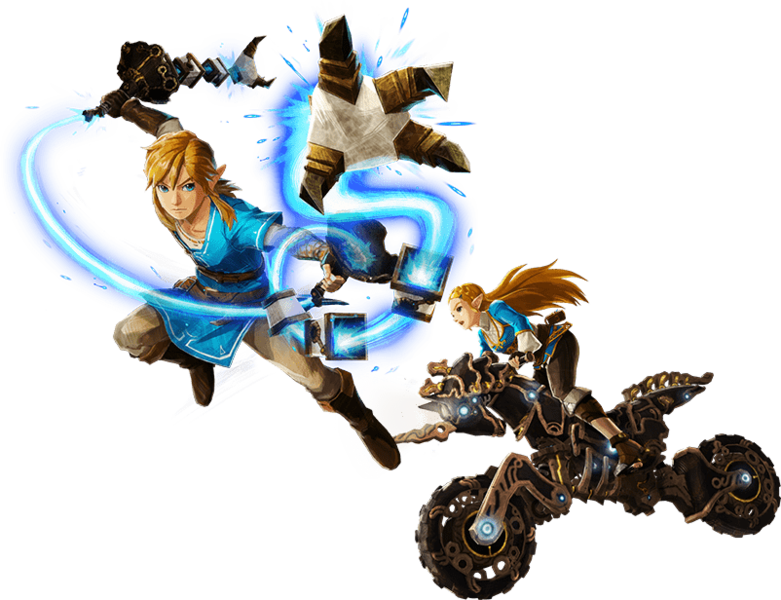 File:Link Flail and Zelda Master Cycle.png