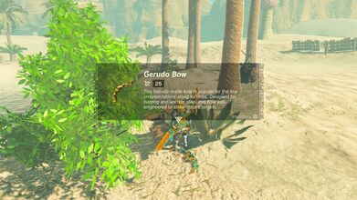 Link picking up a Gerudo Bow