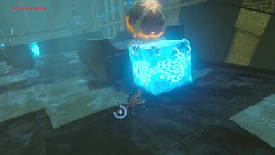 Lift the orb up with an Ice Block.