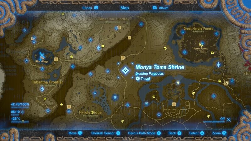 File:Monya Toma Shrine on map - Wii U BOTW.jpg
