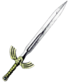 Artwork of the Koholint Sword from the original Link's Awakening