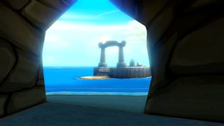 Wind Shrine as shown by Medli in a cutscene in The Wind Waker HD