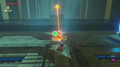 Hit the Ancient Orb five times with the Iron Sledgehammer.