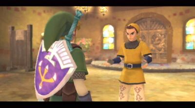 Pipit talking to Link about Cawlin's Letter