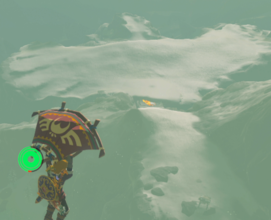 Glide towards the Biron Snowshelf to see the shrine.