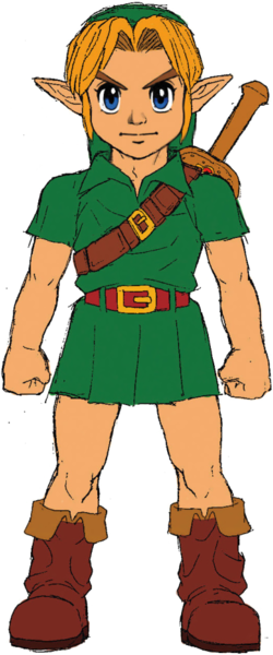 File:Child Link - OOT Turnaround front HH.png