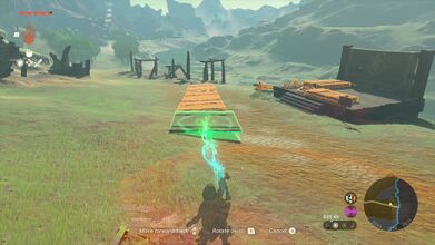 Create a ramp using the Hyrule Restoration Materials