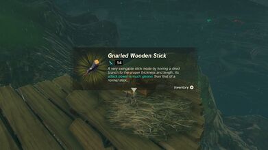 Link obtaining a Gnarled Wooden Stick