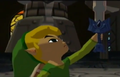 Link draws the Master Sword