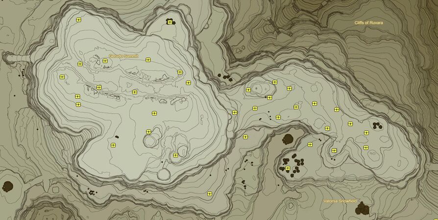 Map of the area with just Treasure Chests highlighted.