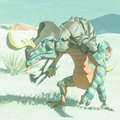 Breath of the Wild Hyrule Compendium picture of the Ice-Breath Lizalfos.