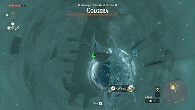 Avoid Colgera's attack from below