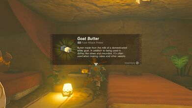 Link picking up Goat Butter in Tears of the Kingdom