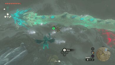Find the dragon Naydra flying near Mount Lanayru