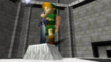Link taking the Master Sword from the Pedestal in Ocarina of Time