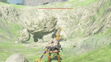 Fighting a Stone Talus (Luminous) in Tears of the Kingdom
